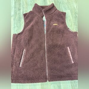 Sage Collective Women's‎ Sherpa Fleece Vest- Burgundy, Sz XL